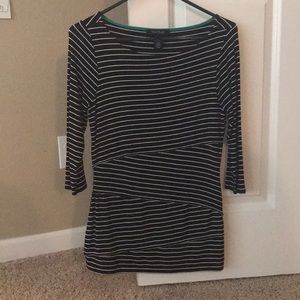 White House Black Market black and white tiered